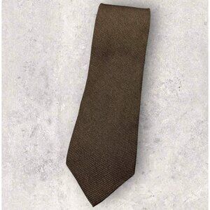 PROCHOWNICK Silk Tie ITALY Solid Brown W:3.6" EUC